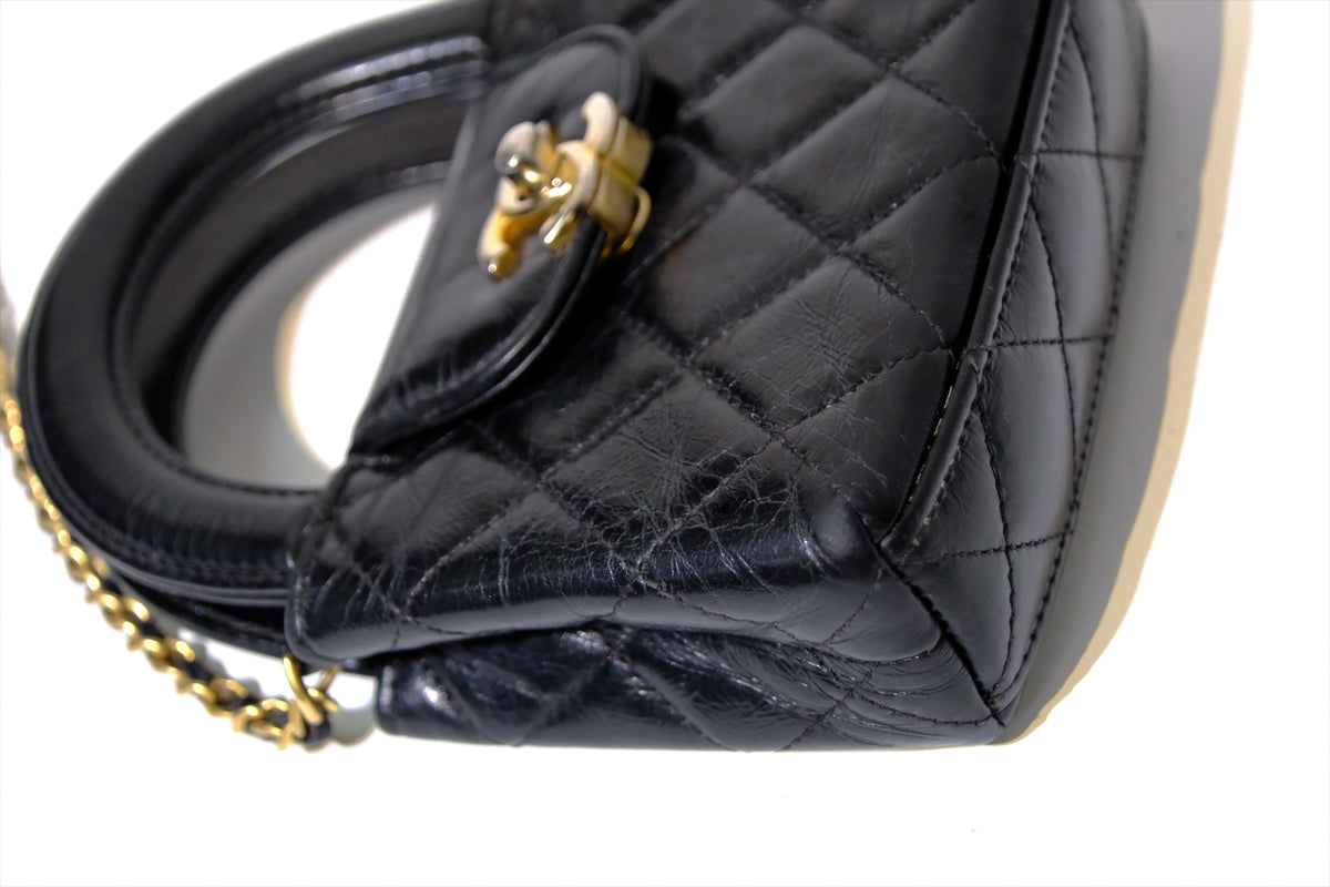 CHANEL NANO BLACK KELLY GHW