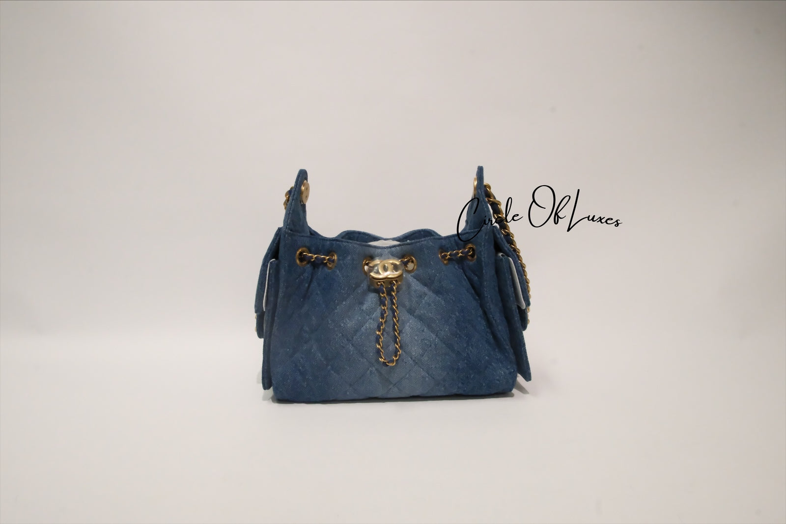 CHANEL 25 MINI DENIM GHW