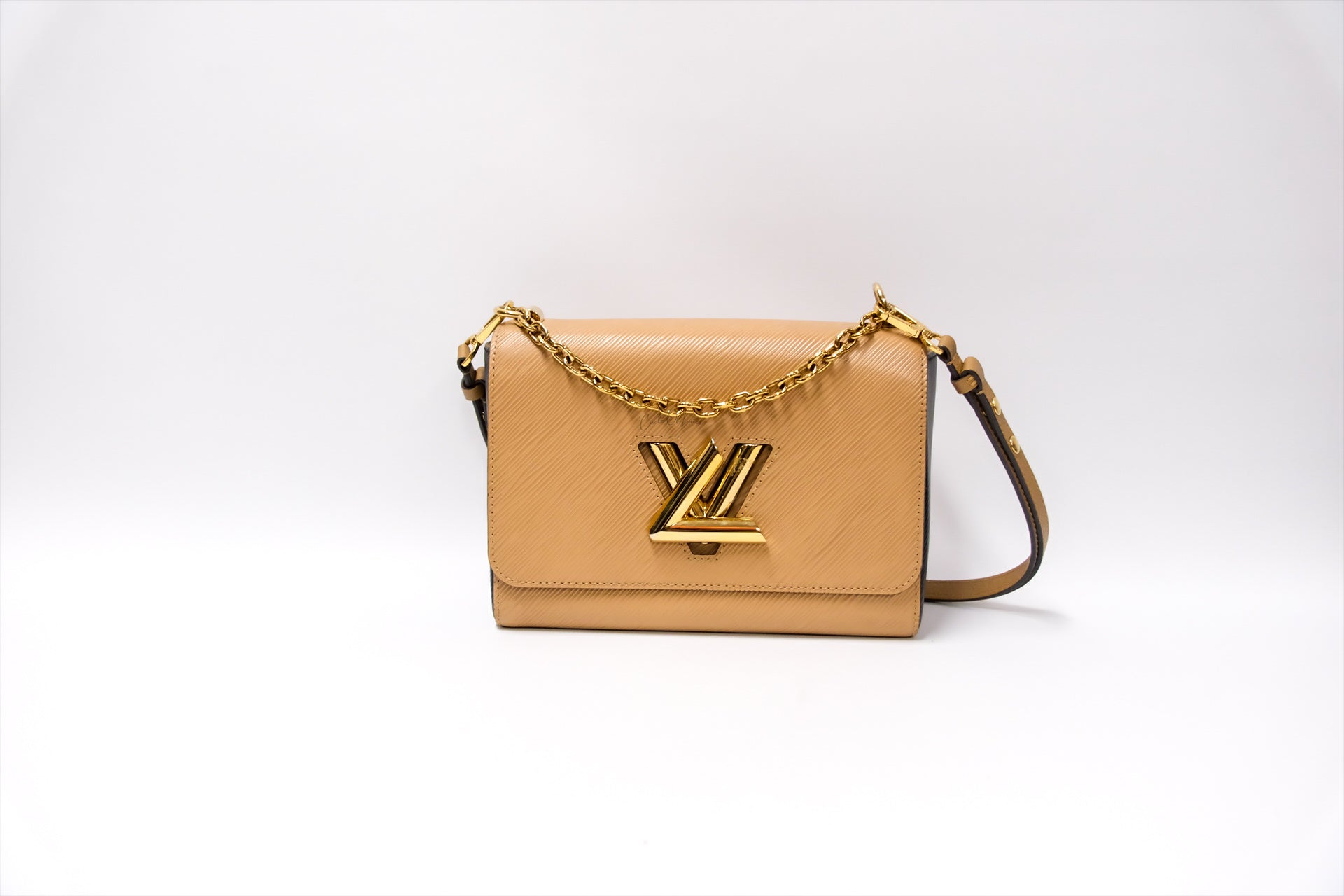 LOUIS VUITTON TWIST MM CAMEL/BACK GHW