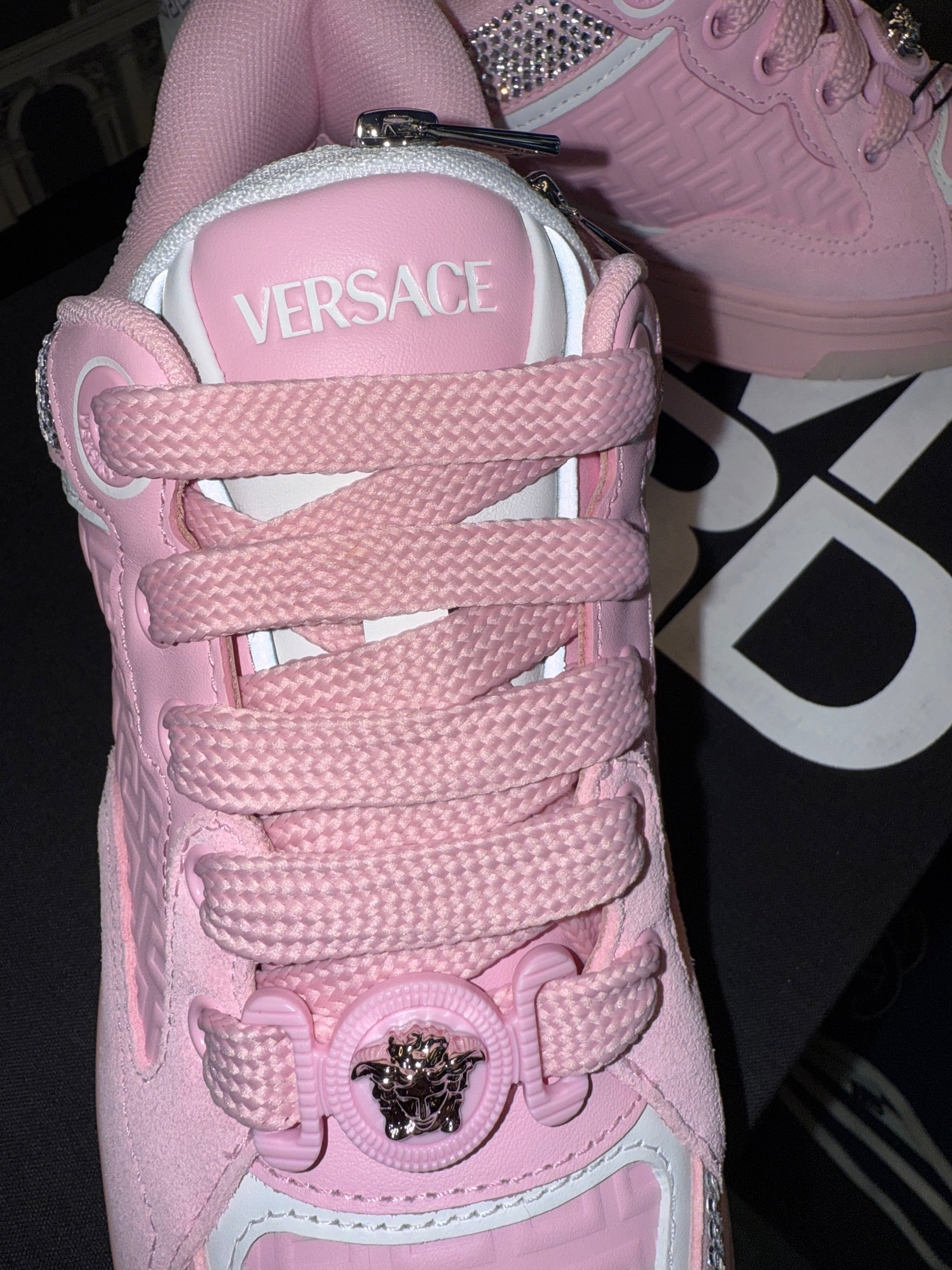 VESACE BIGGIE BASKET SNEAKERS PINK  SIZE 38EU