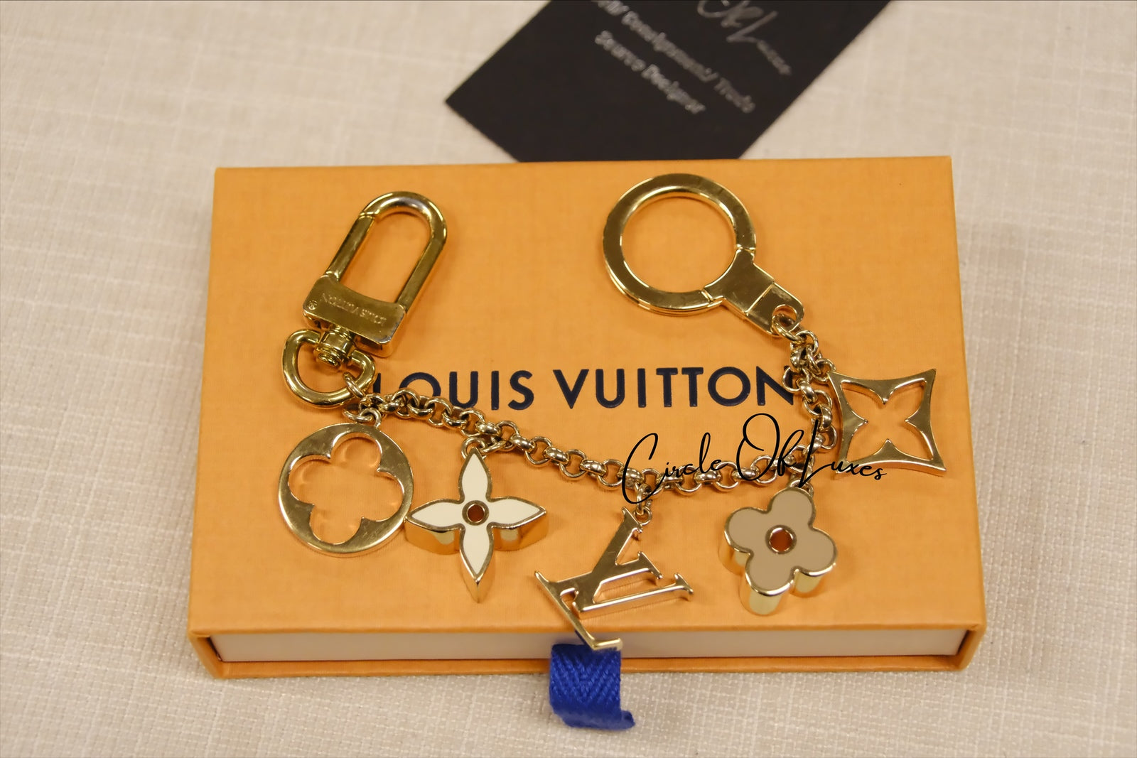 LOUIS VUITTON Fleur de Monogram Bag Charm Chain