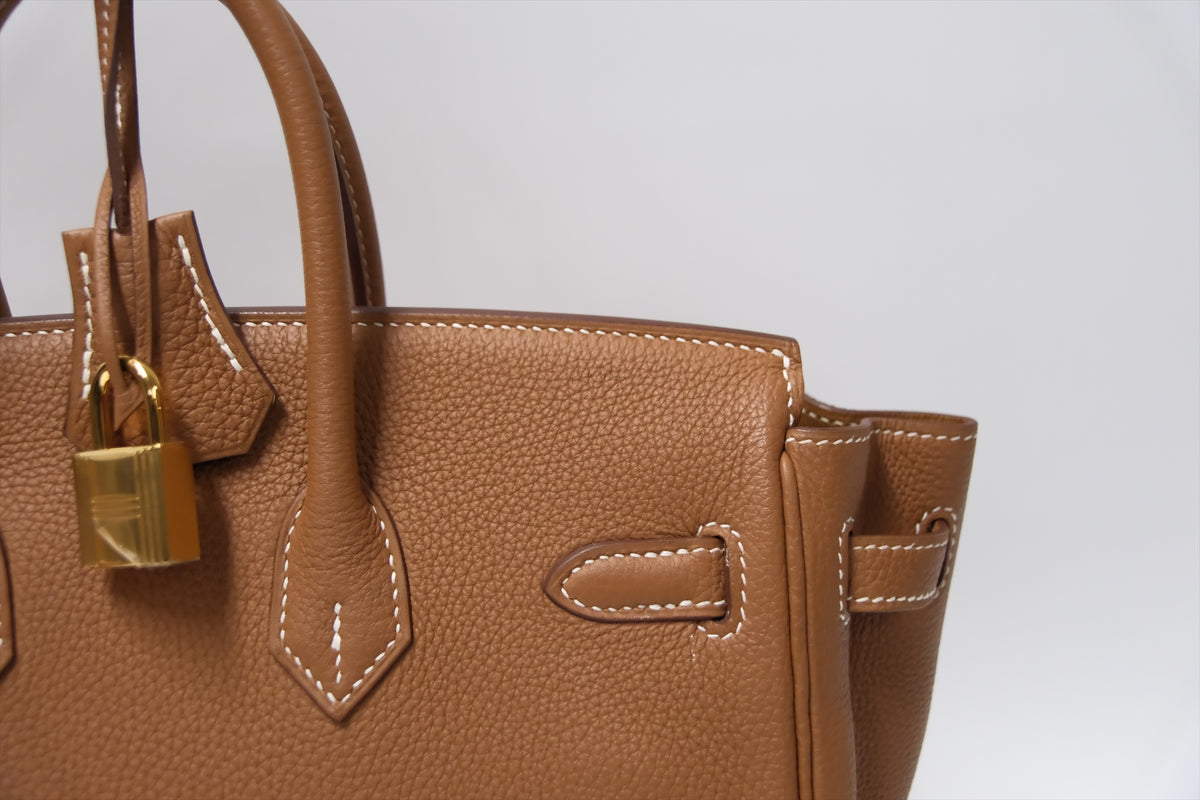 HERMES BIRKIN 25 GOLD ON GOLD TOGO
