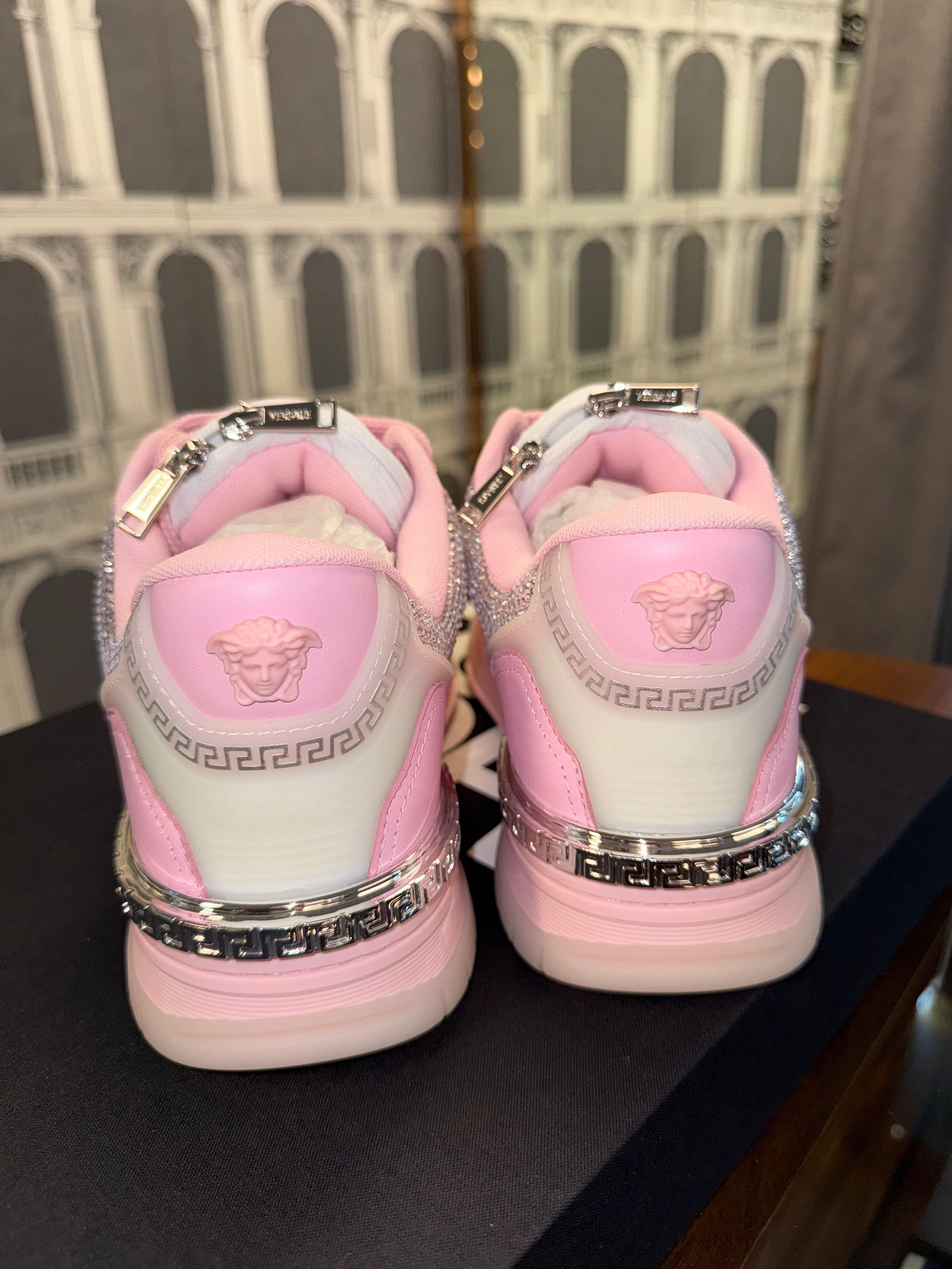 VESACE BIGGIE BASKET SNEAKERS PINK  SIZE 38EU