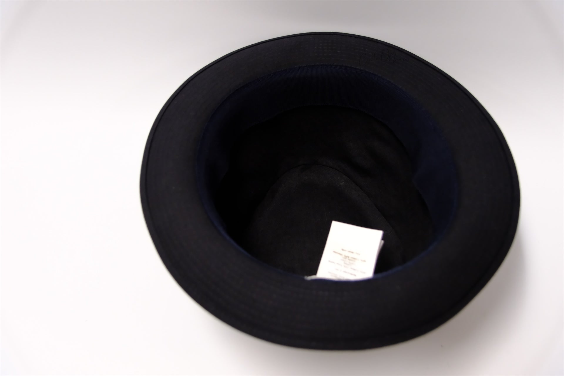 HERMES BLACK COTTON HAT 58cm
