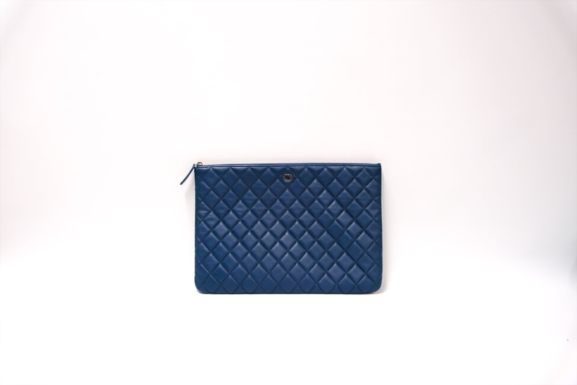 CHANEL LARGE OCASE LAMBSKIN BLUE SHW