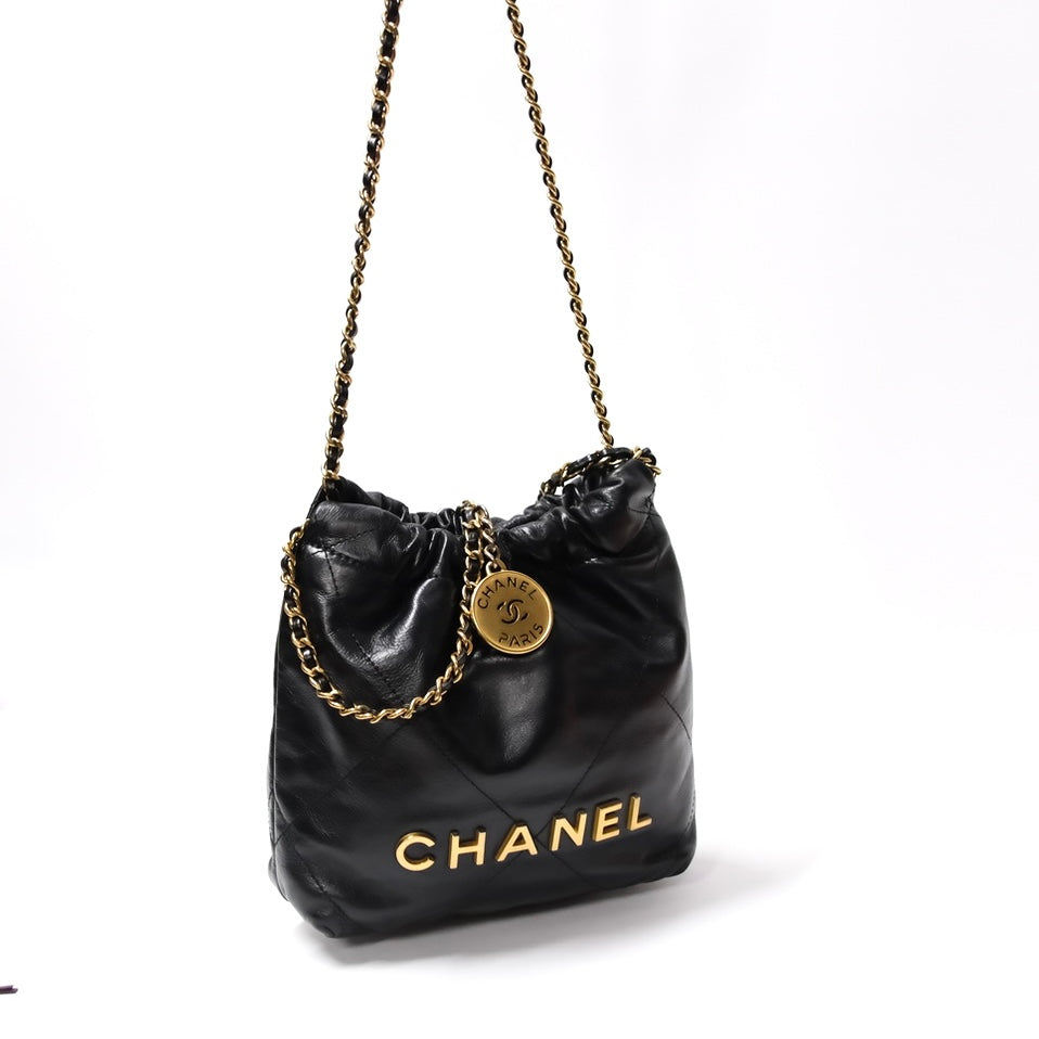CHANEL C22 MINI BLACK GHW