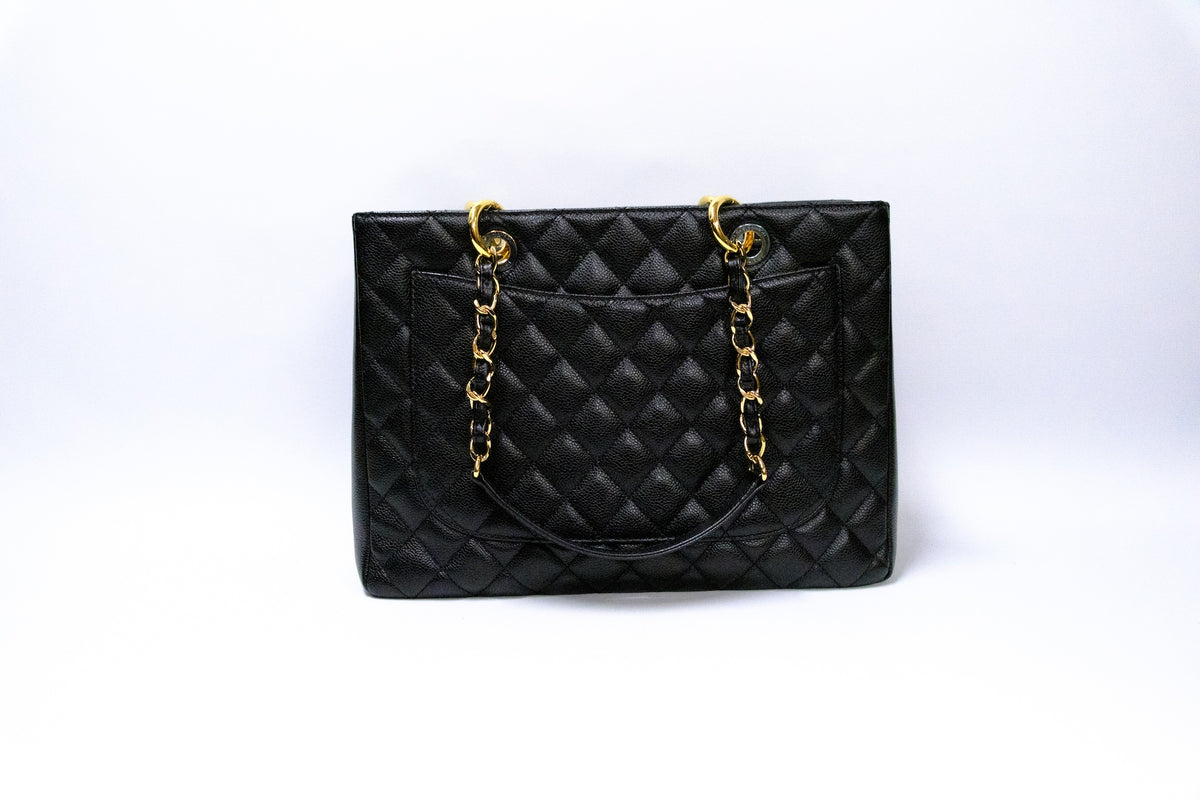 CHANEL GST BLACK CAVIAR GHW