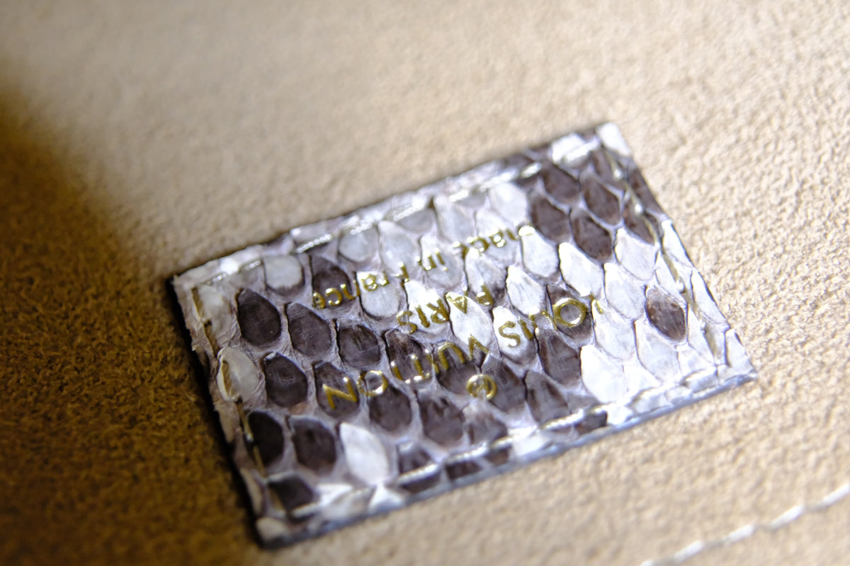 LOUIS VUITTON MONOGRAM DALY POUCH EMPREINTE PYTHON TRIM LEATHER
