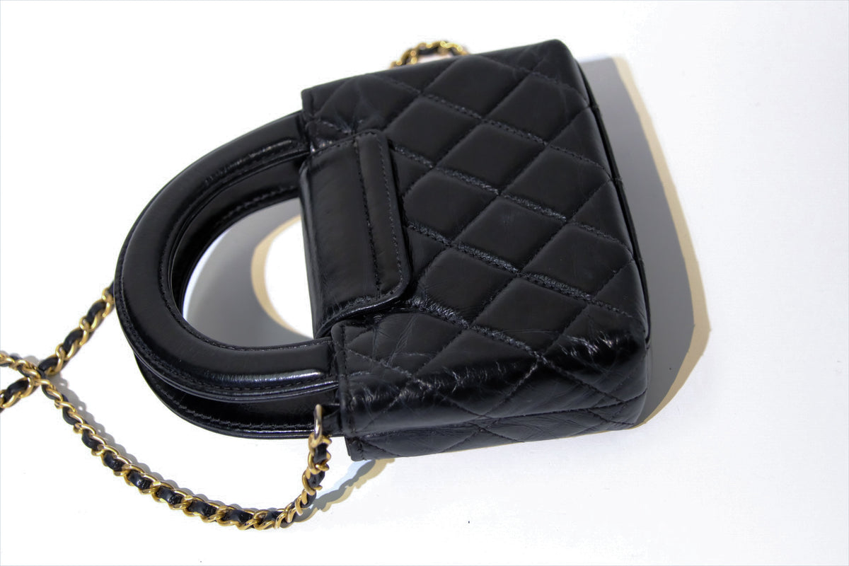 CHANEL NANO BLACK KELLY GHW