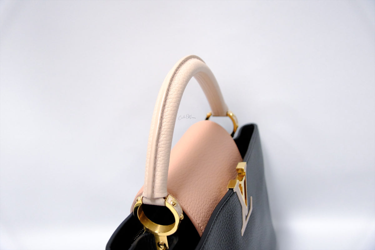 LOUIS VUITTON CAPUCINES MM BLACK /PINK