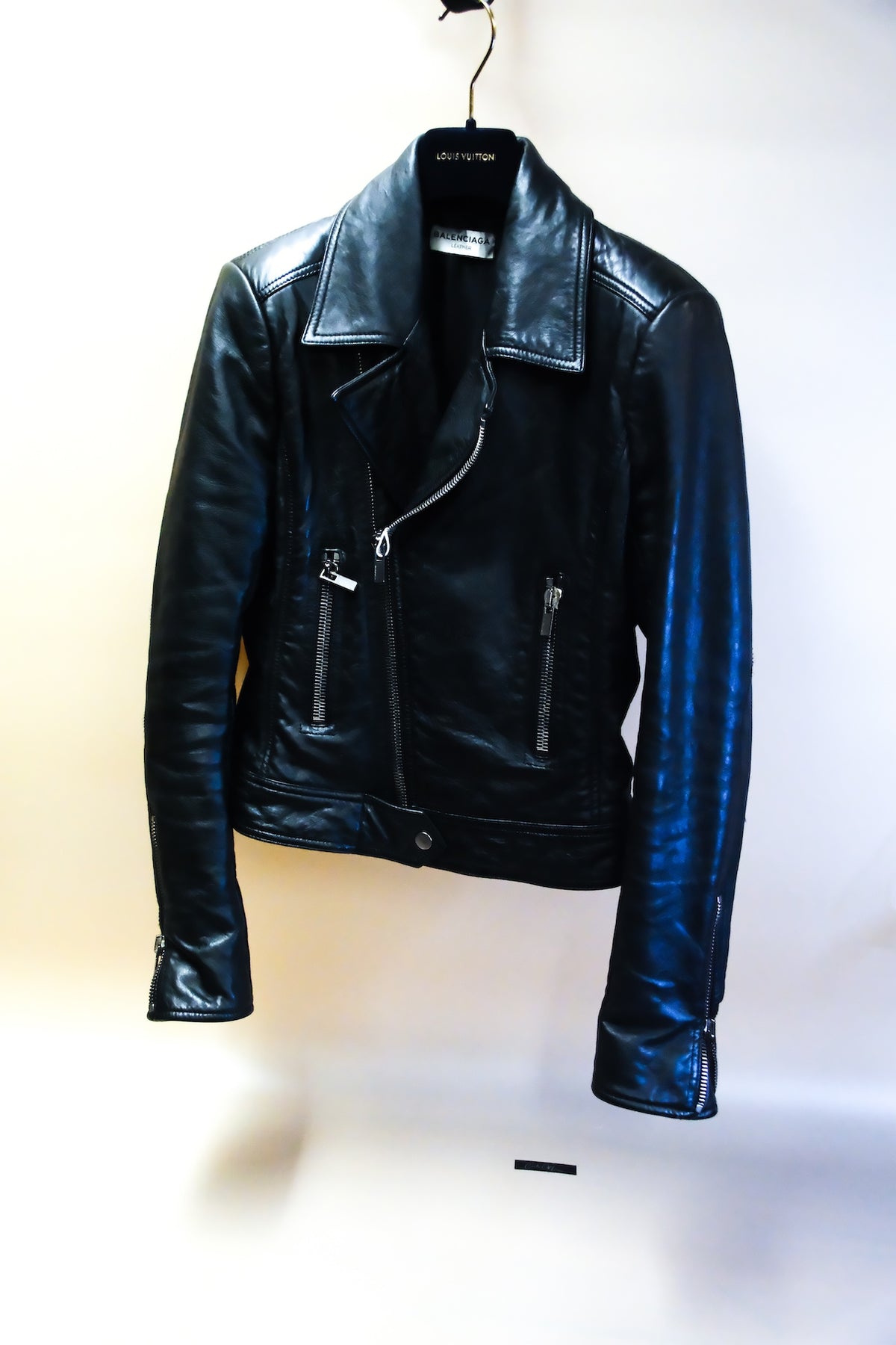 BALENCIAGA BIKER LEATHER JACKET SIZE 40 (Xs-S)