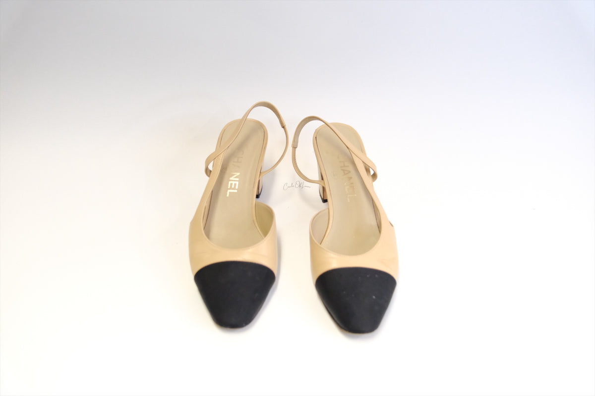 CHANEL SLINGBACK  37 1/2 C