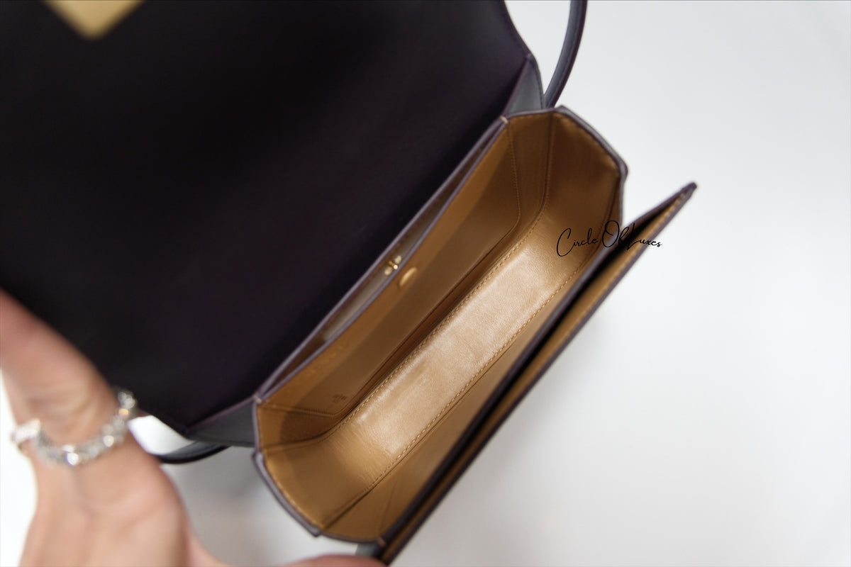 LOEWE SMALL PURPLE GOYA IN SILK CALFSKIN GHW