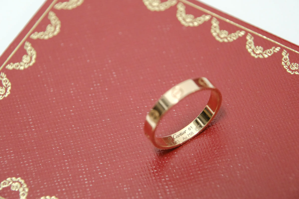 CARTIER LOVE RING ROSE GOLD 61 SMALL MODEL