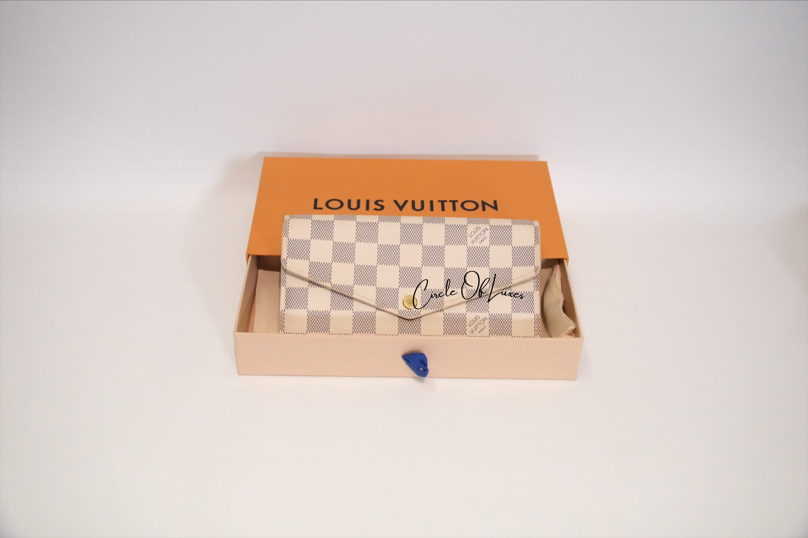 LOUIS VUITTON SARAH DAMIER AZUR WALLET