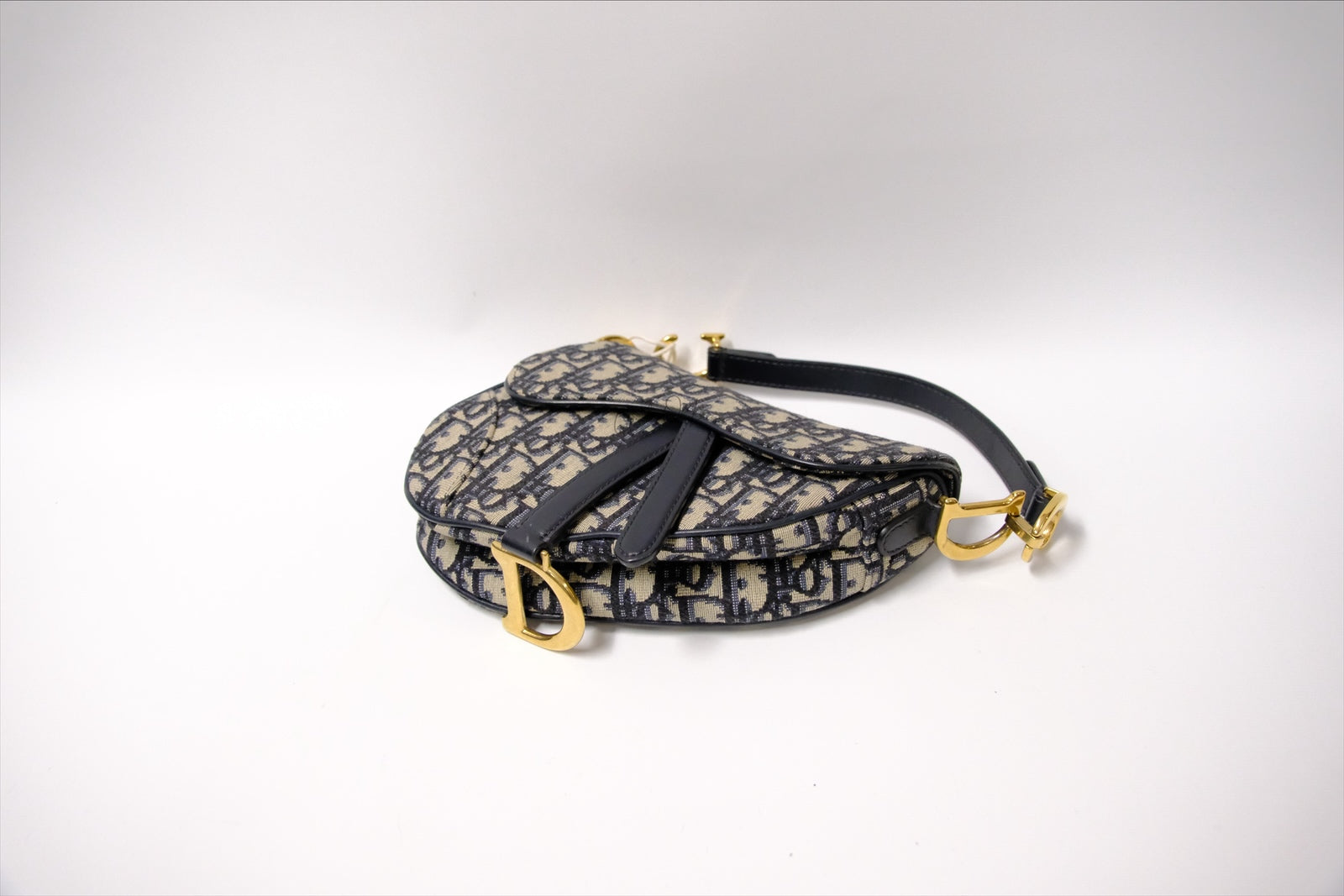 DIOR MINI SADLE BLUE OBLIQUE
