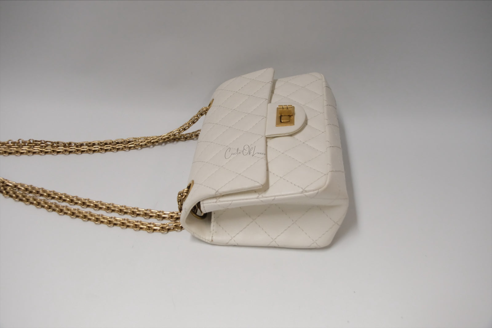 CHANEL MINI REISSUE CALFSKIN WHITE CREAM GBHW  CODECHIP