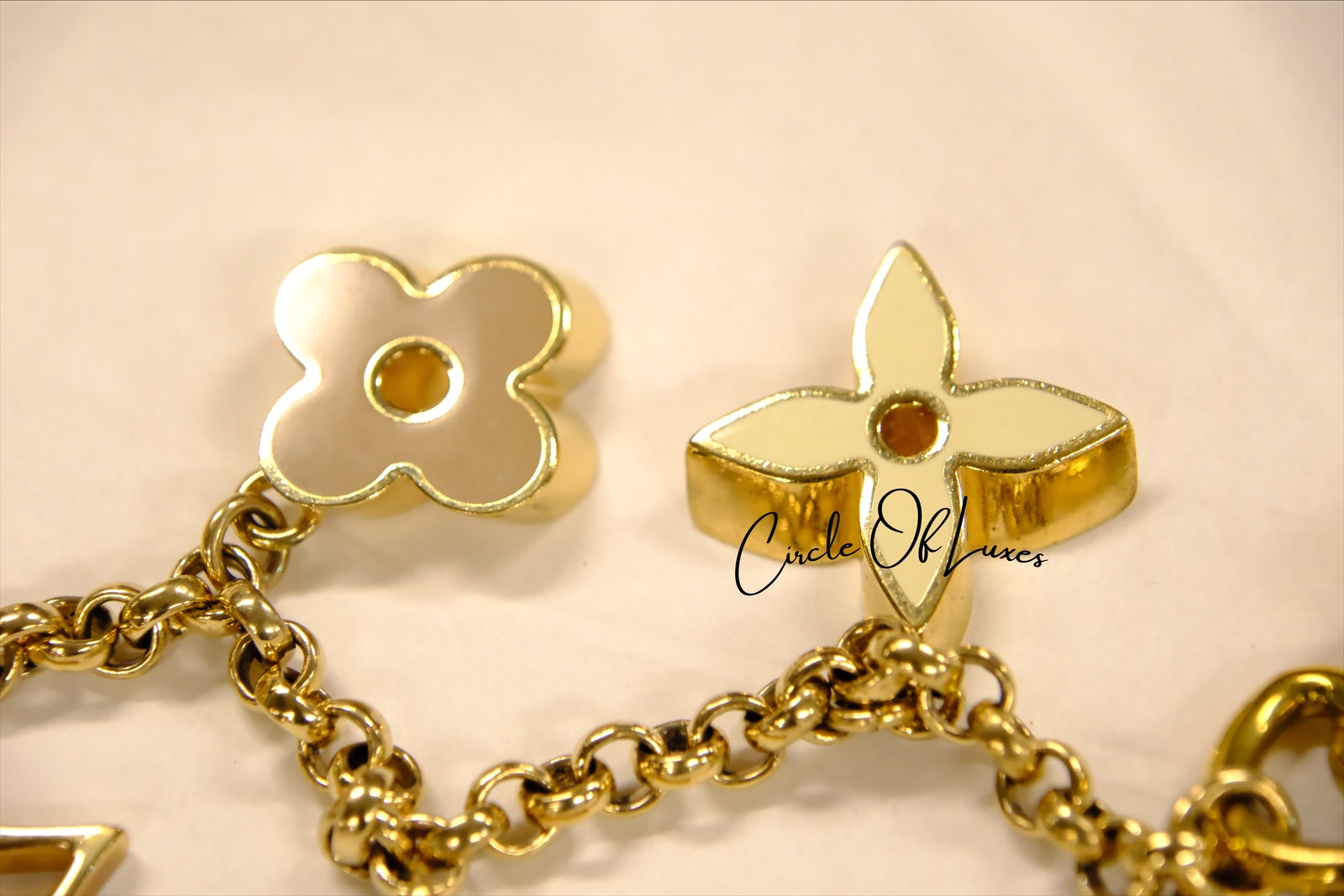 LOUIS VUITTON Fleur de Monogram Bag Charm Chain