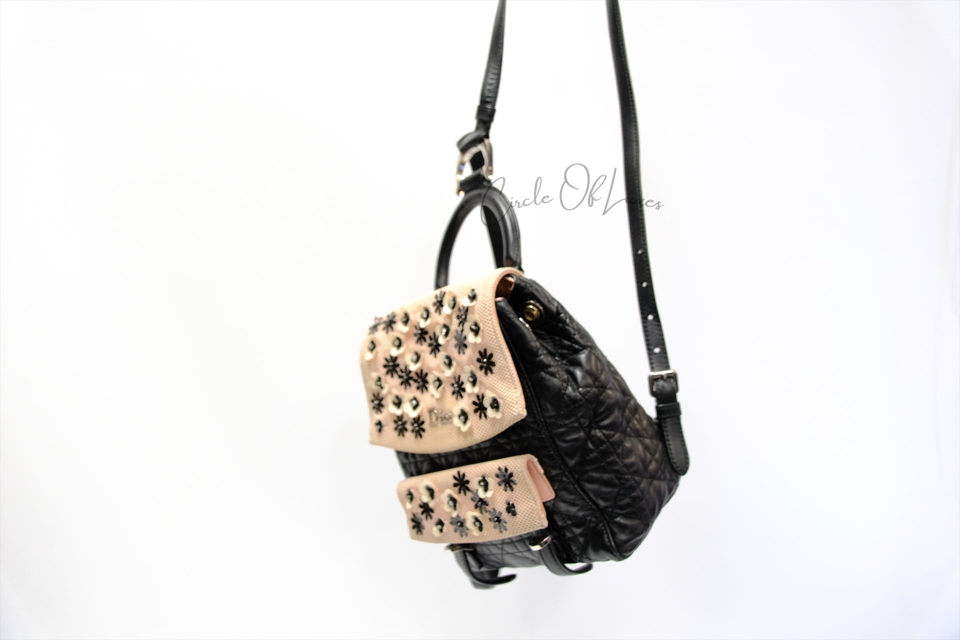 MINI CANNAGE LAMSKIN FLORAL BACKPACK