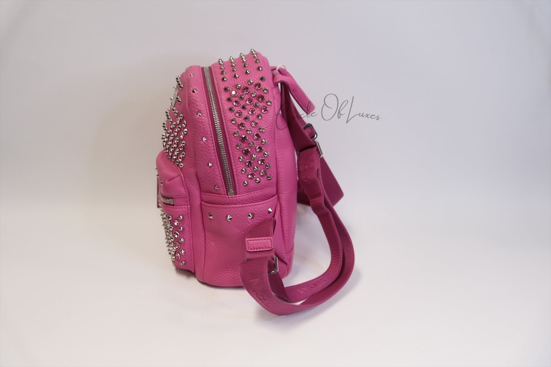 MCM Stark Studded swarovski Backpack  Pink