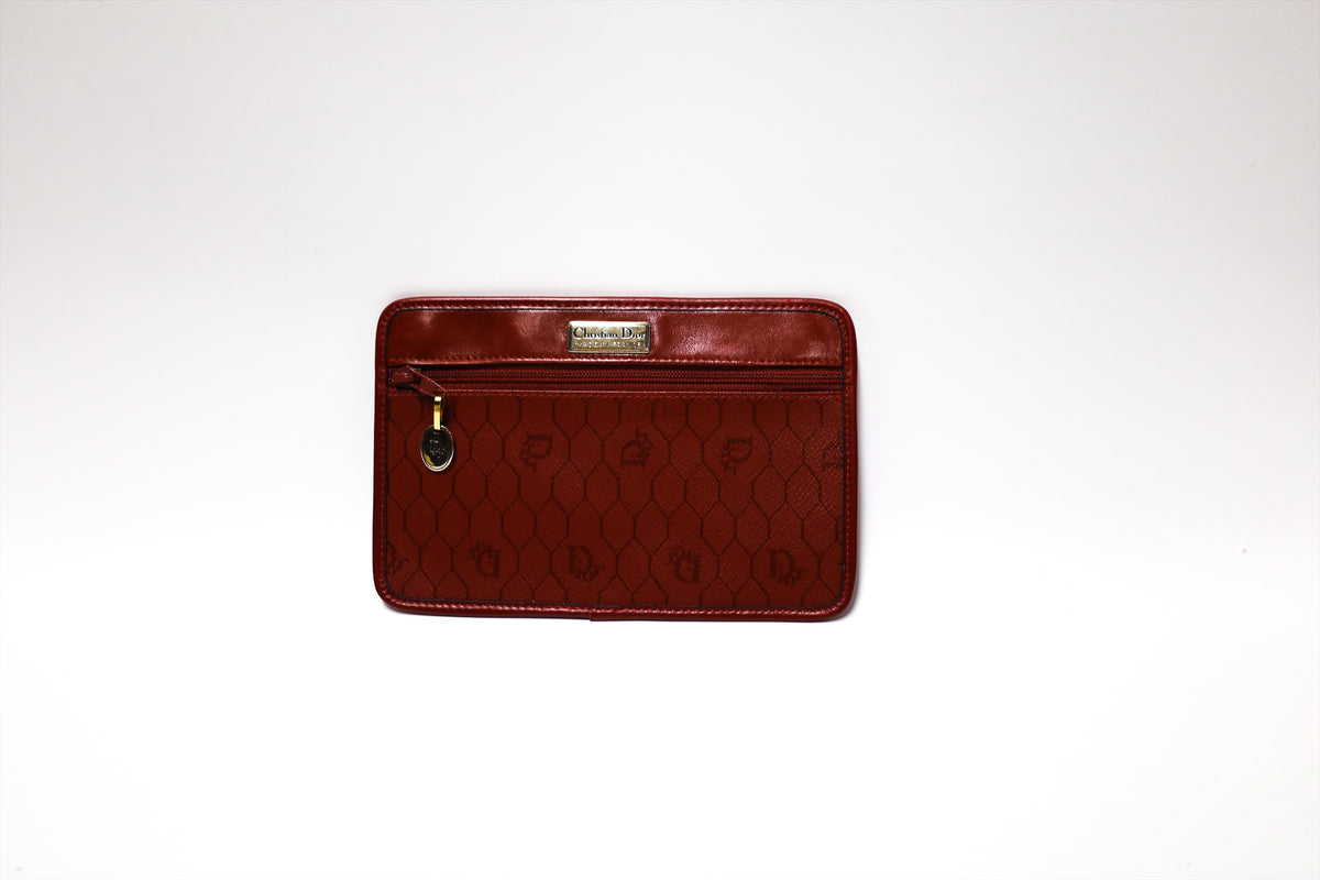 CHRISTIAN DIOR RED TROTTER ENVELOPE SMALL