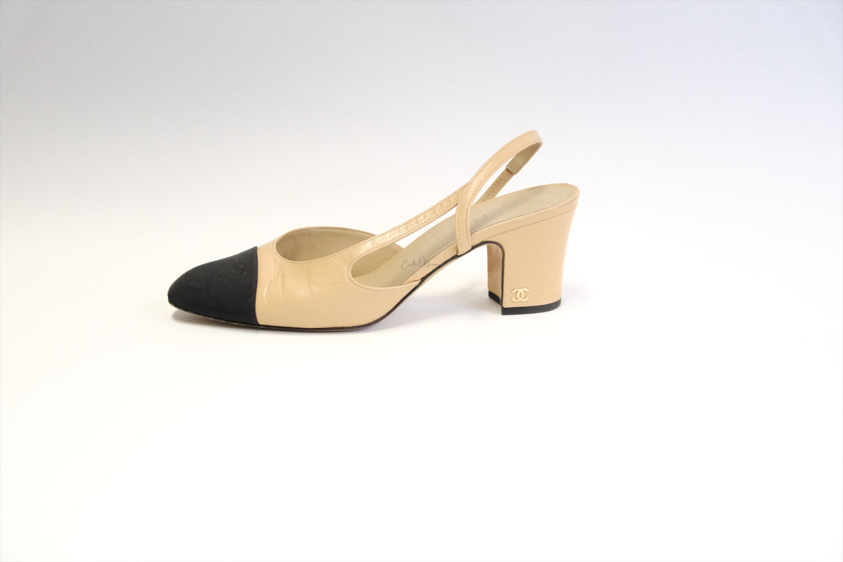 CHANEL SLINGBACK  37 1/2 C
