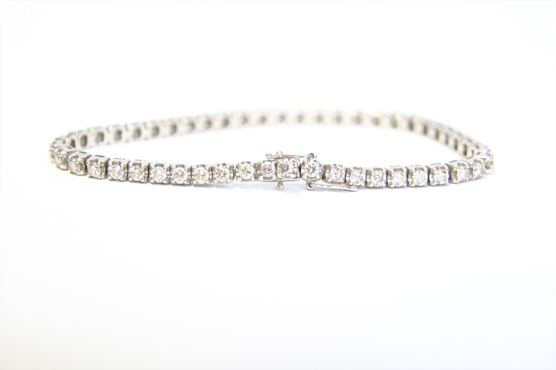 3.50ct natural diamonds white gold tennis braclet
