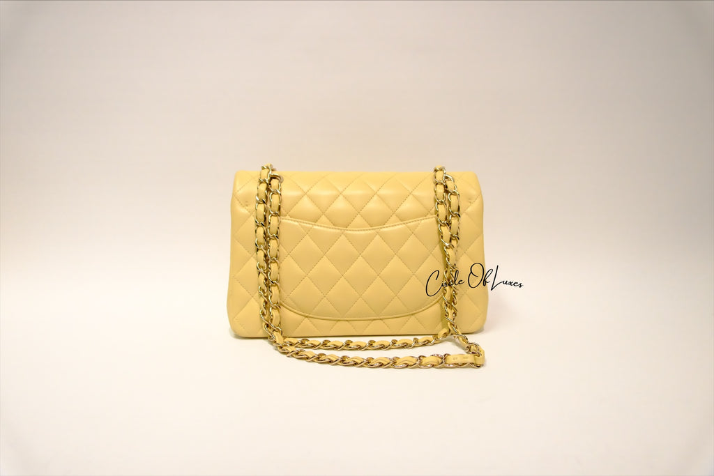 CHANEL SMALL YELLOW LAMSKIN GHW