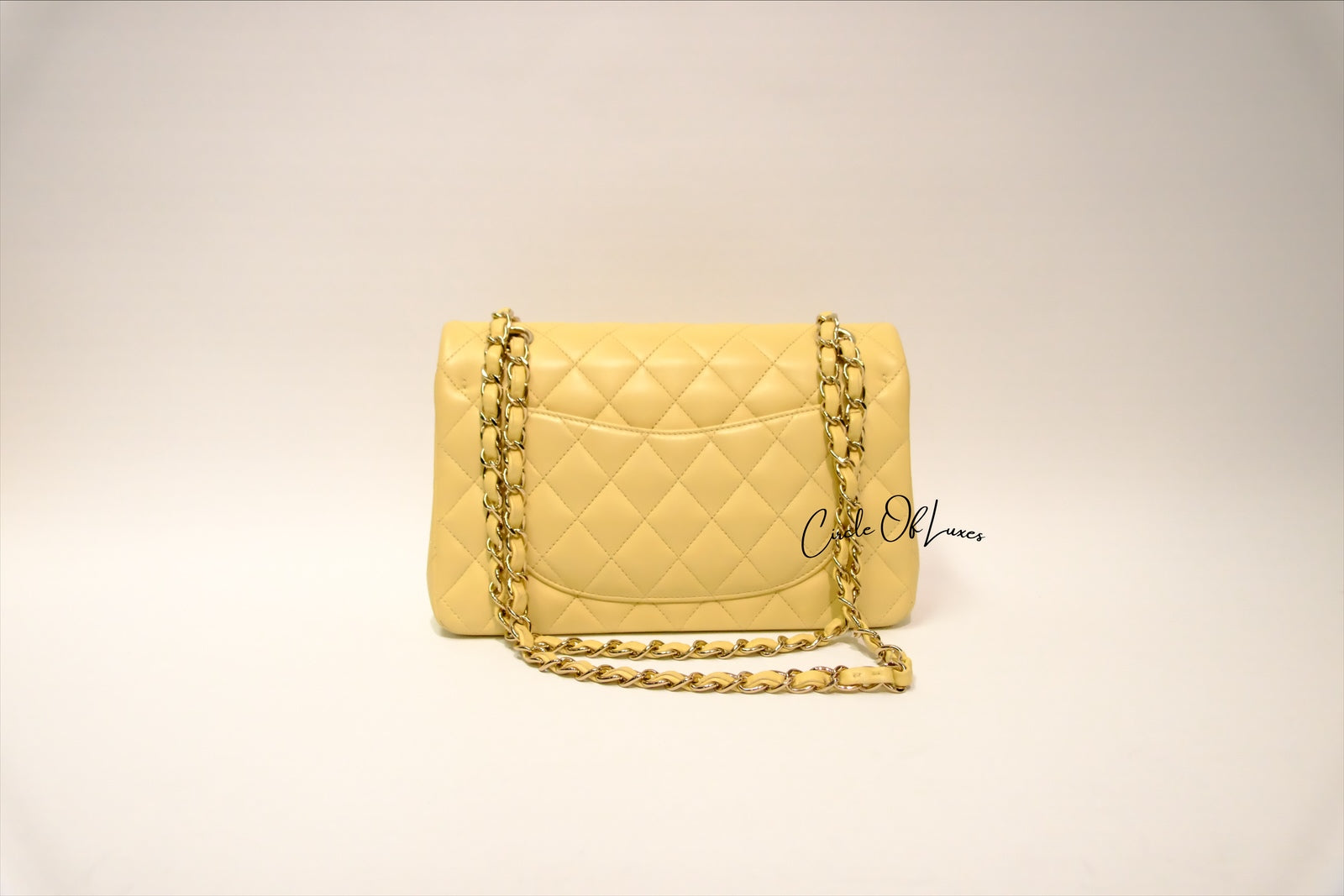 CHANEL SMALL YELLOW LAMSKIN GHW