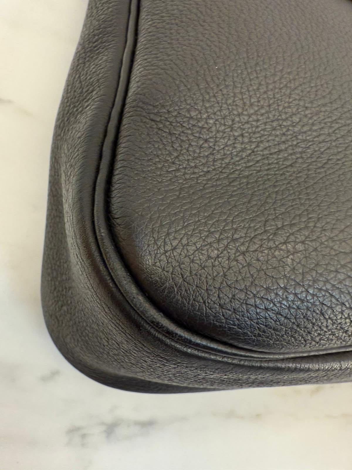 HERMES  TAURILLON CLEMENCE CHRISTINE BAG LEATHER BLACK SHW