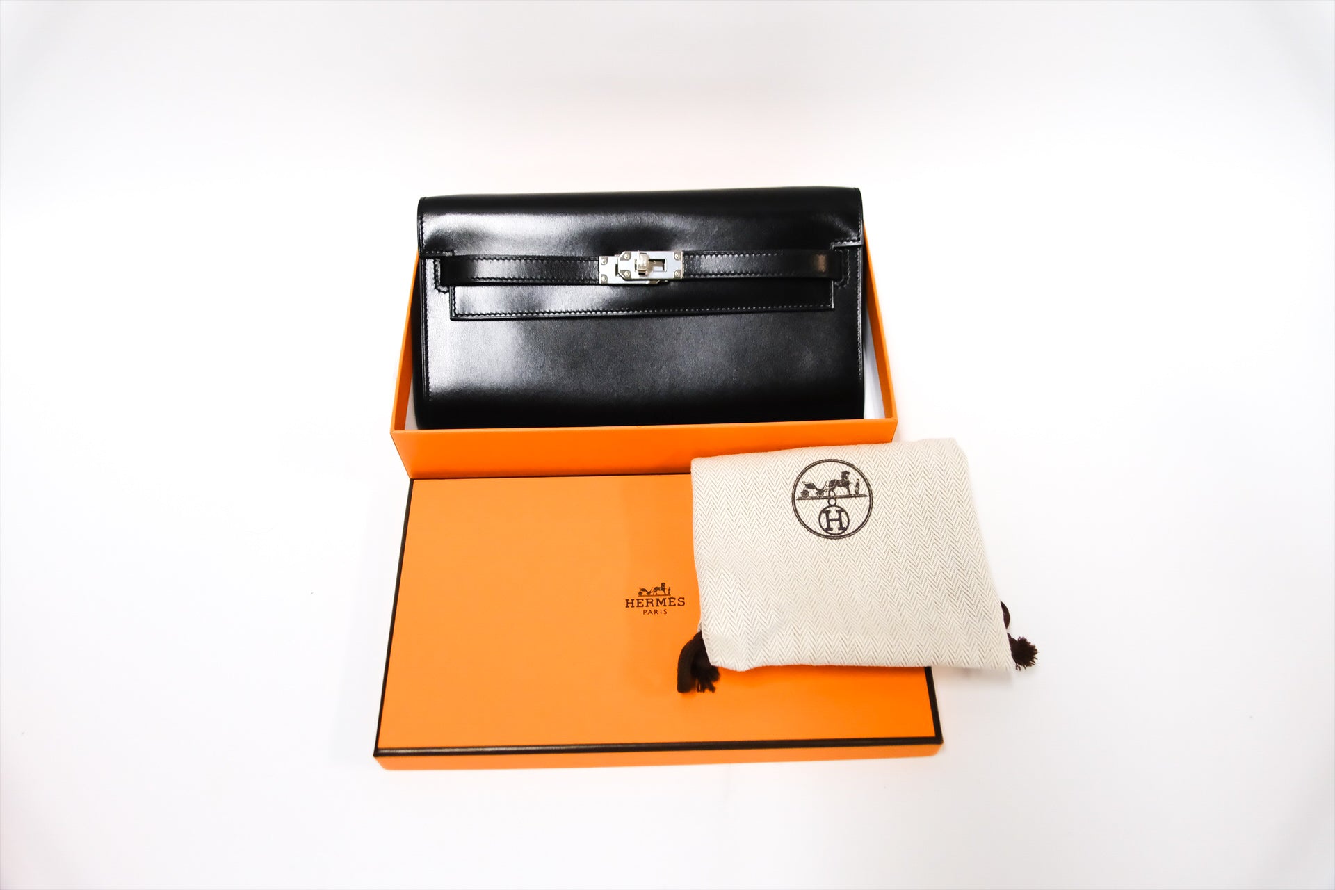 HERMES KELLY TO GO BOX LEATHER  PHW