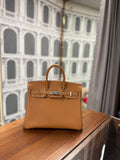 HERMES BIRKIN 25 GOLD PHW TOGO STAMP U