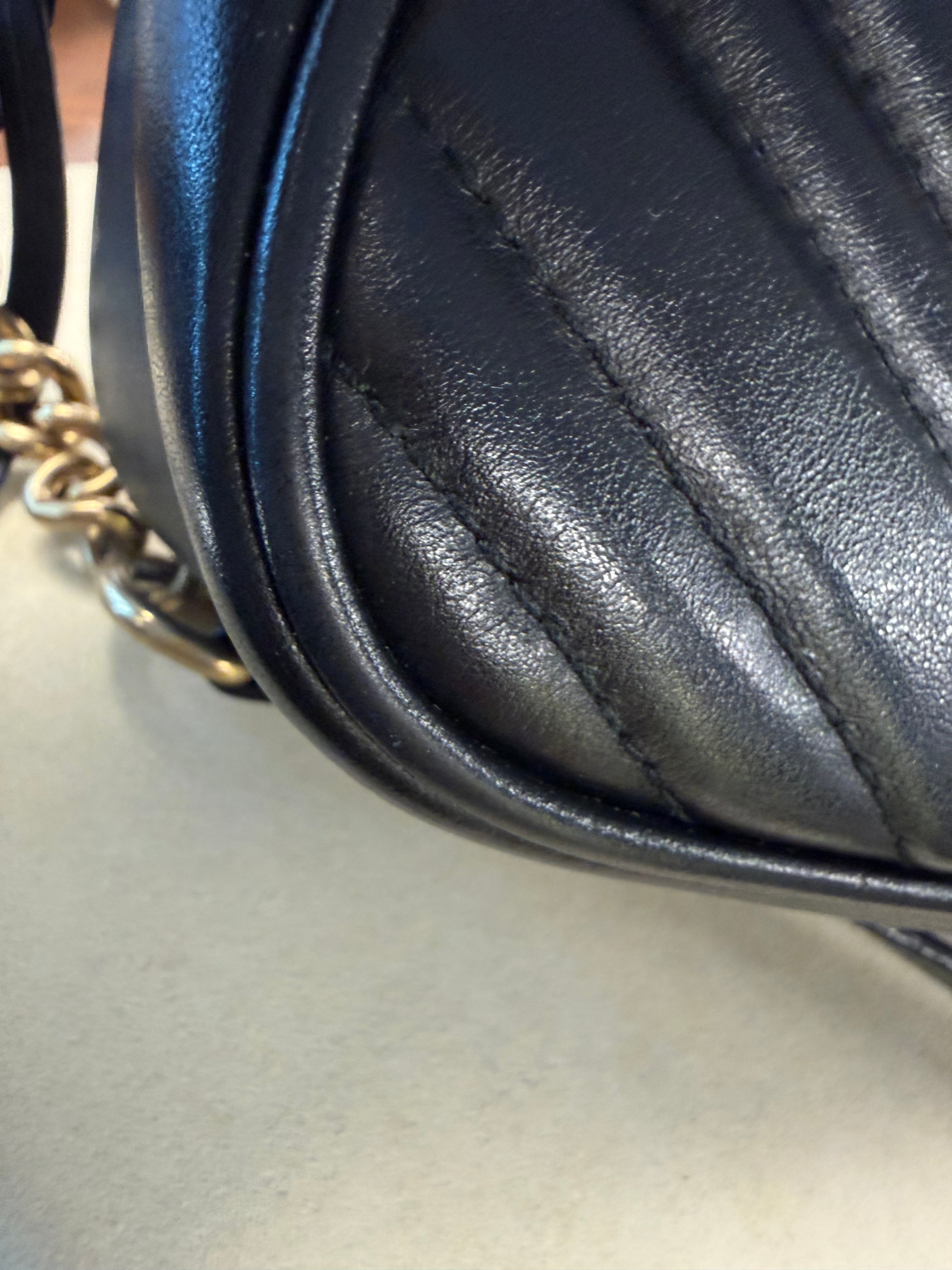 GUCCI SMALL CAMERA MARMONT BLACK GHW