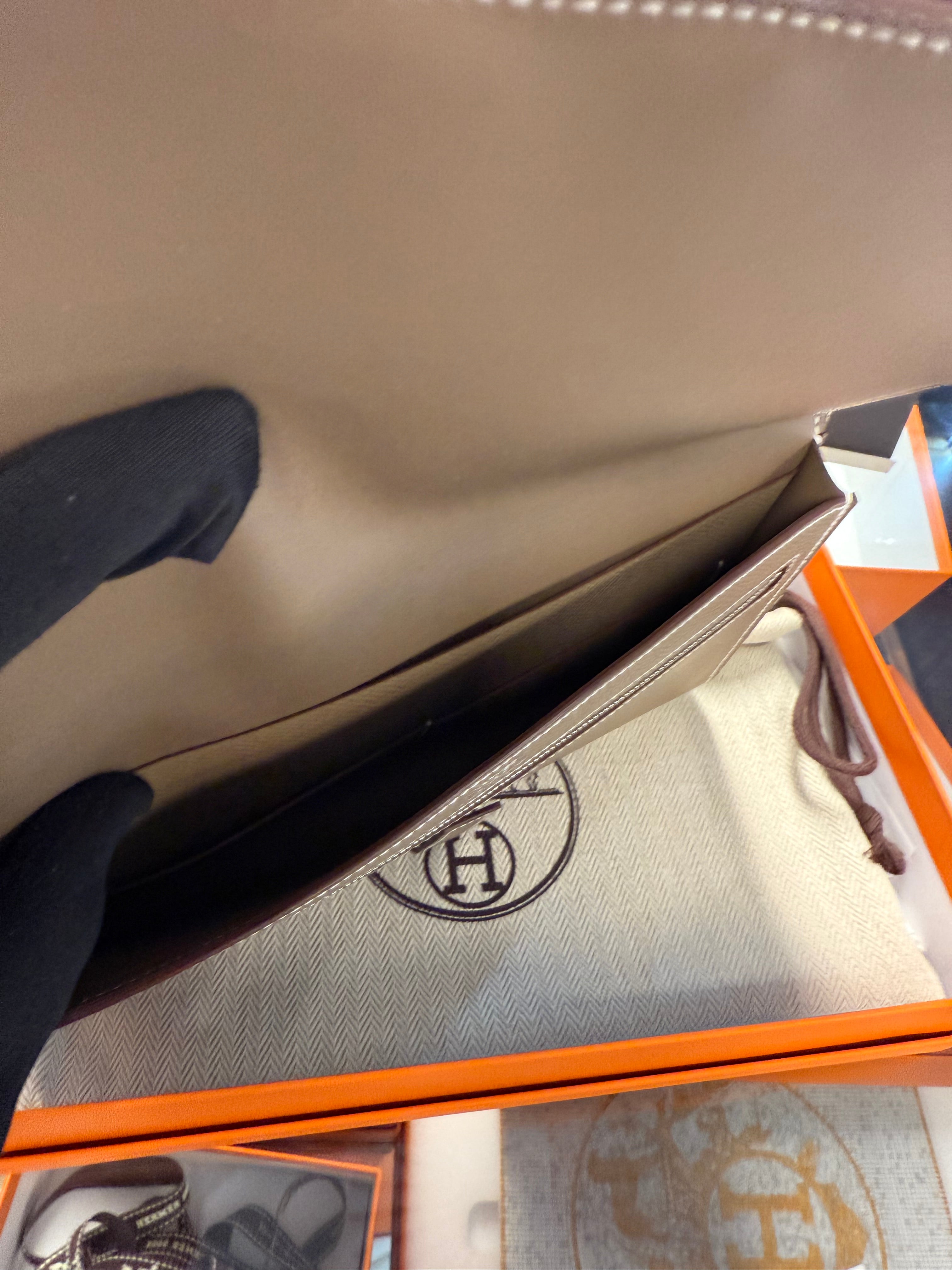 NEW H HERMES PASSANT TOUTENMAIN  WALLET ETOUPE