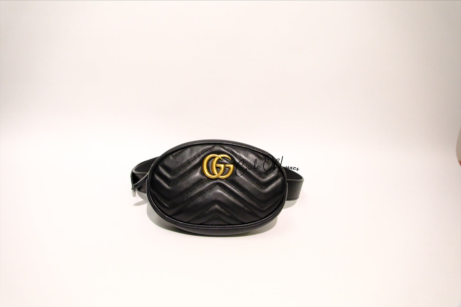 GUCCI MARMONT BUMBAG BLACK MATELASSE