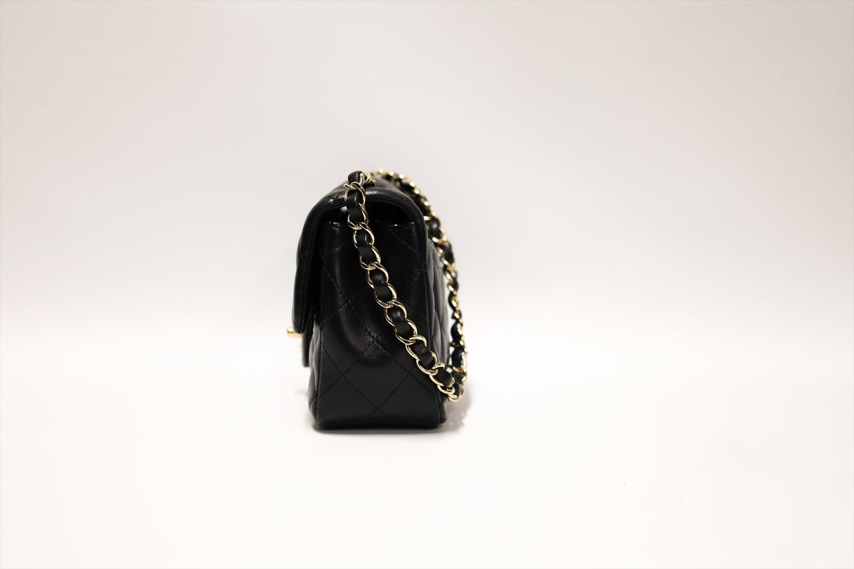 CHANEL CLASSIC MINI LAMBSKIN  GHW BAG