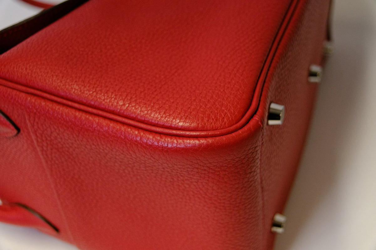HERMES LINDY 26 ROUGE PHW FULLSET