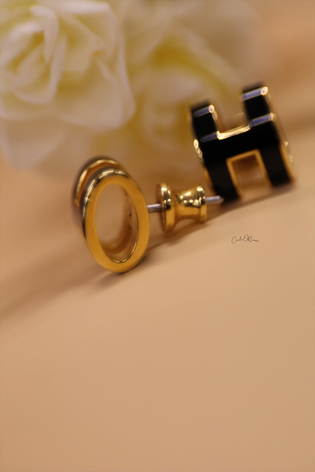 HERMES LARGE H POP EARRING
