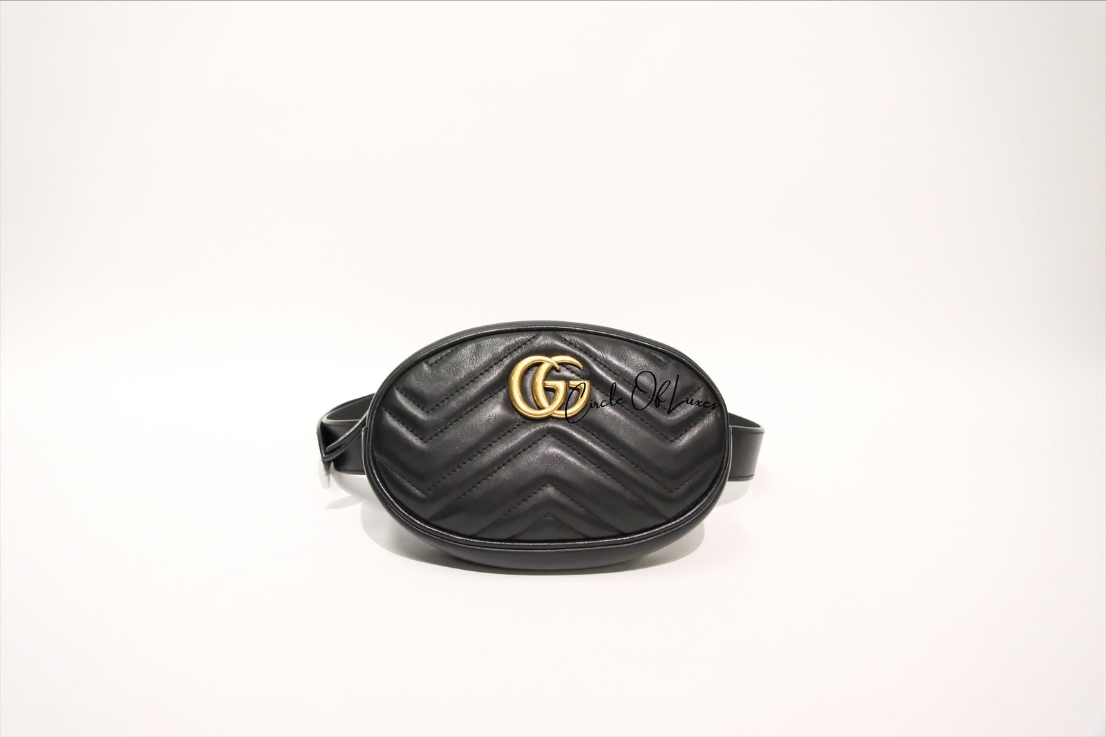 GUCCI MARMONT BUMBAG BLACK MATELASSE