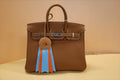 HERMES PADDOCK FLOT CAHRM ORANGE POPPY (8v) BLEU ATOLL (3P) LEATHER CHARM