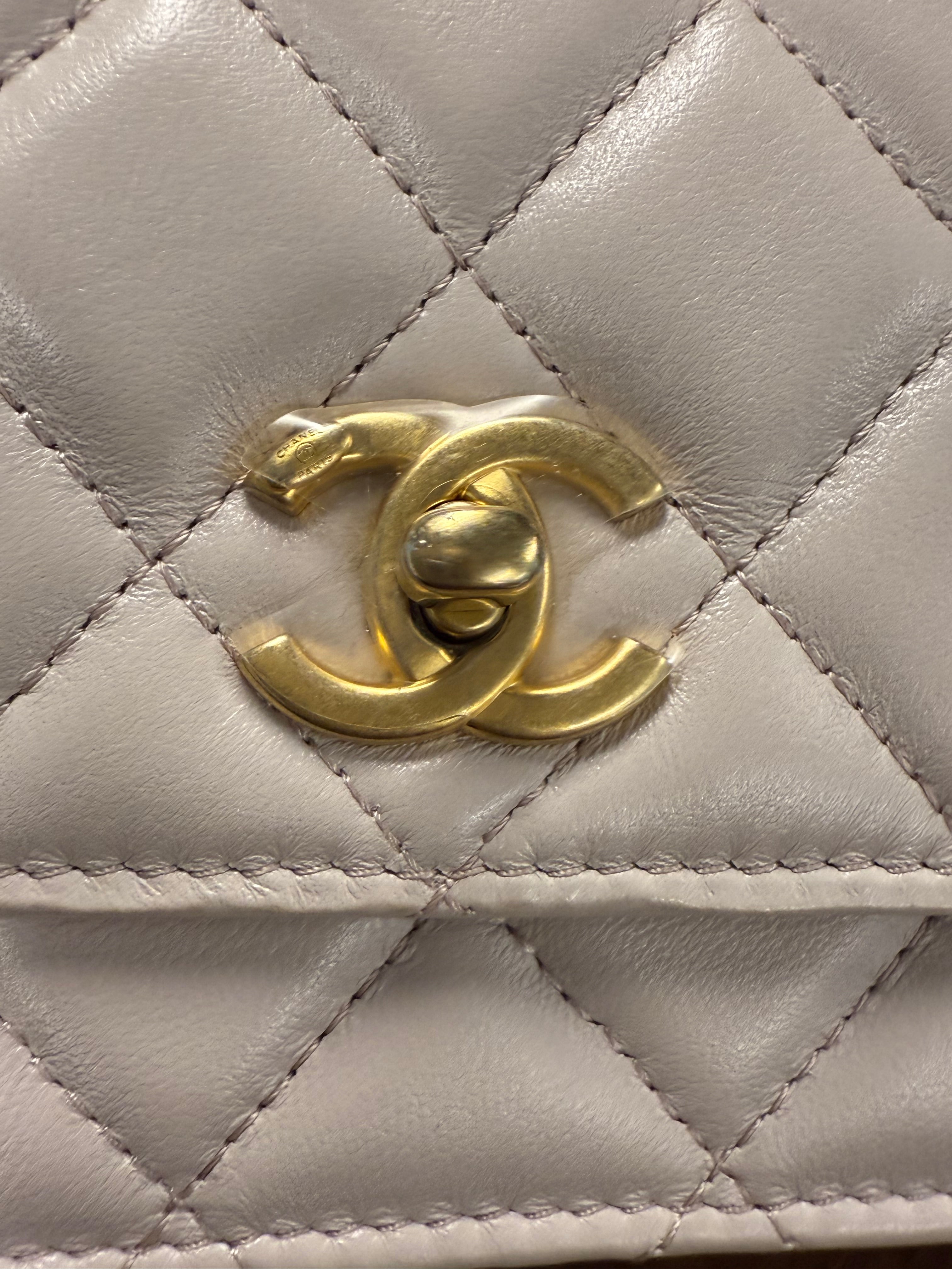 CHANEL WALLET ON CHAIN LILAC LAMBSKIN GBHW