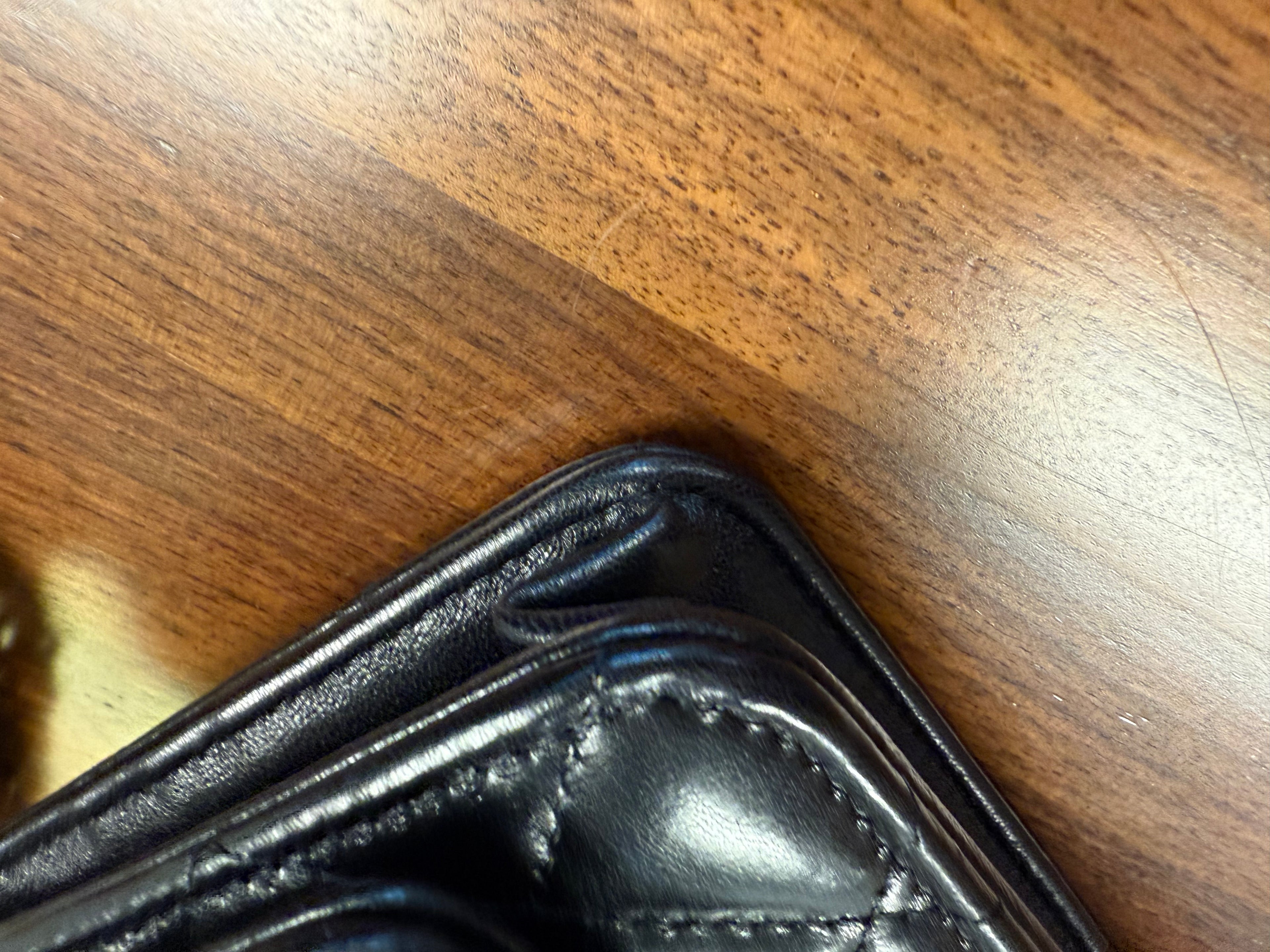 CHANEL BLACK WALLET ON CHAIN SEASONAL GHW