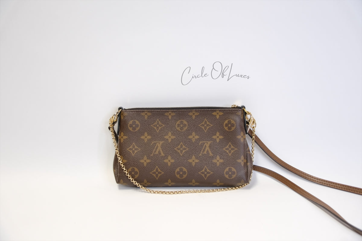 LOUIS VUITTON PALLAS MONOGRAM /NOIR CLUTCH