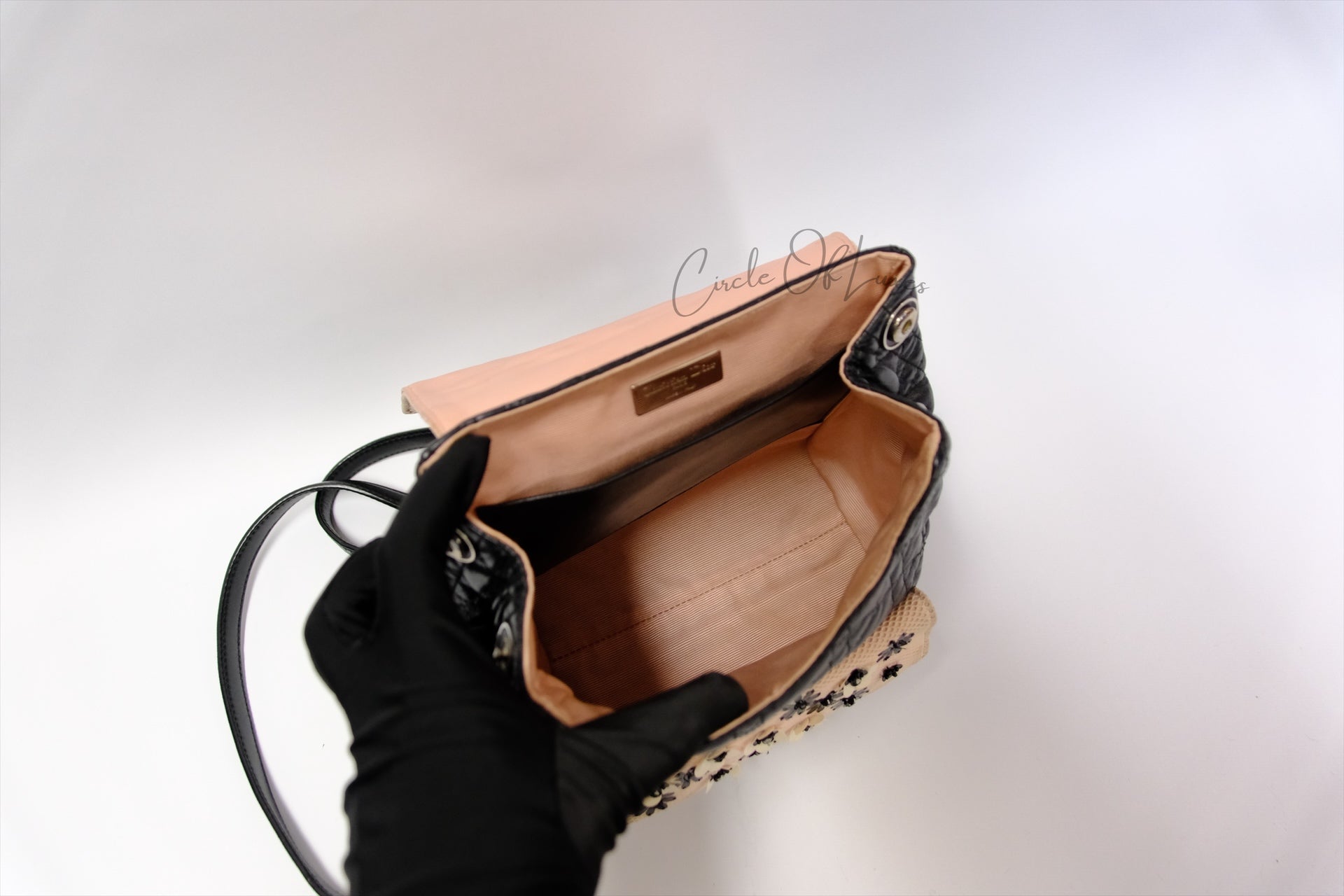 MINI CANNAGE LAMSKIN FLORAL BACKPACK