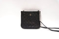 Chanel Quilted Crossbody Bag Black Leather Silver Tone Hardware