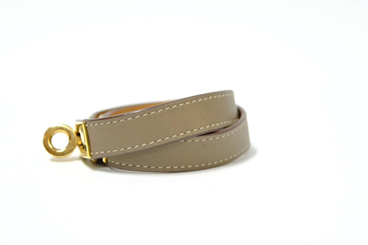 HERMES KELLY DOUBLE TOUR ETOUPE GHW BRACELET