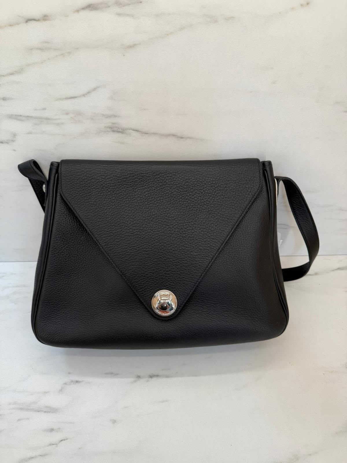 HERMES  TAURILLON CLEMENCE CHRISTINE BAG LEATHER BLACK SHW