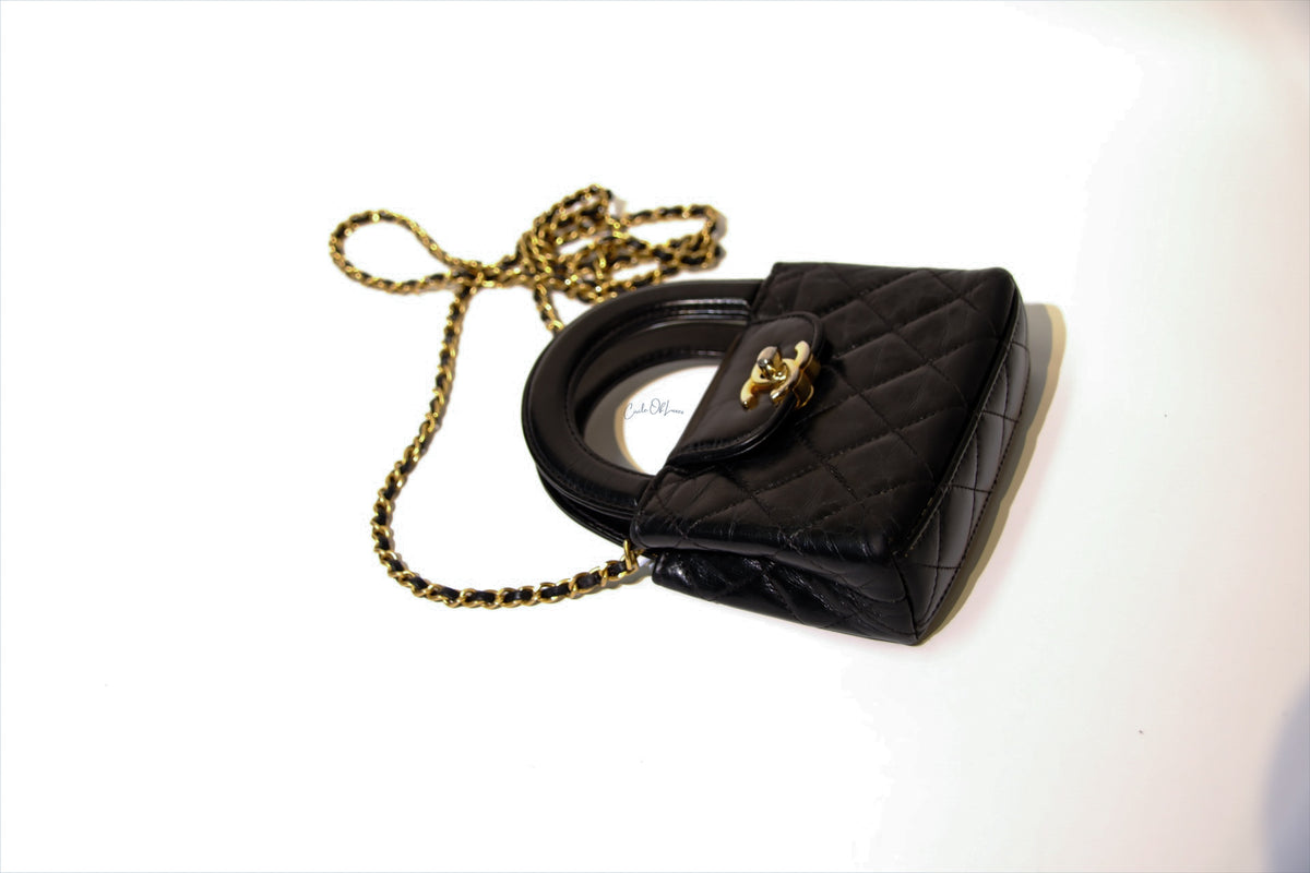 CHANEL NANO BLACK KELLY GHW