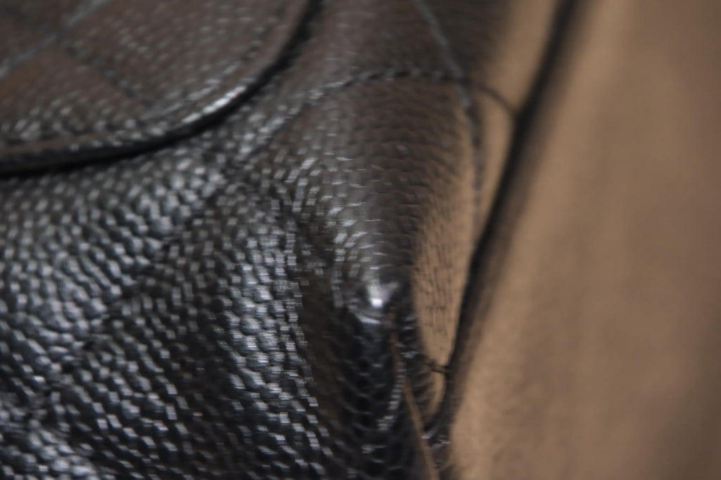 CHANEL KELLY VINTAGE BLACK QUILTED CAVIAR GHW