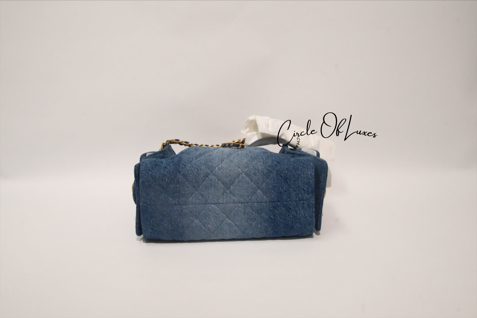 CHANEL 25 MINI DENIM GHW